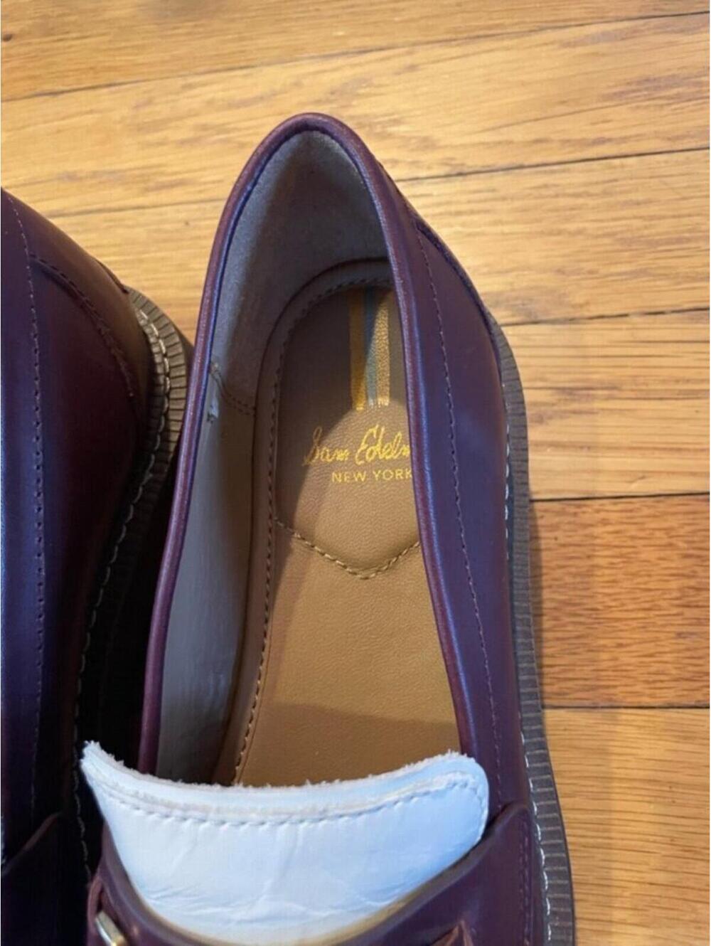 Sam Edelman Women's Laurs Lug Sole Shoe Two Tone Burgundy Cream US 7 - Picture 8 of 15